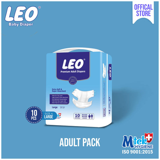 Leo Adults Diaper – Size – 4, Large – 10 Pcs