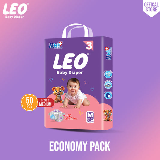 Leo Economy Pack – Size – 3, Medium – 50 Pcs
