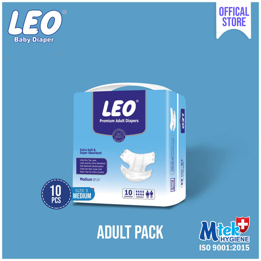 Leo Adults Diaper – Size – 3, Medium – 10 Pcs