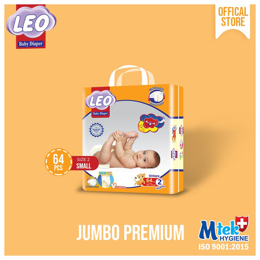 Leo Premium Jumbo – Size – 2, Small – 64 Pcs