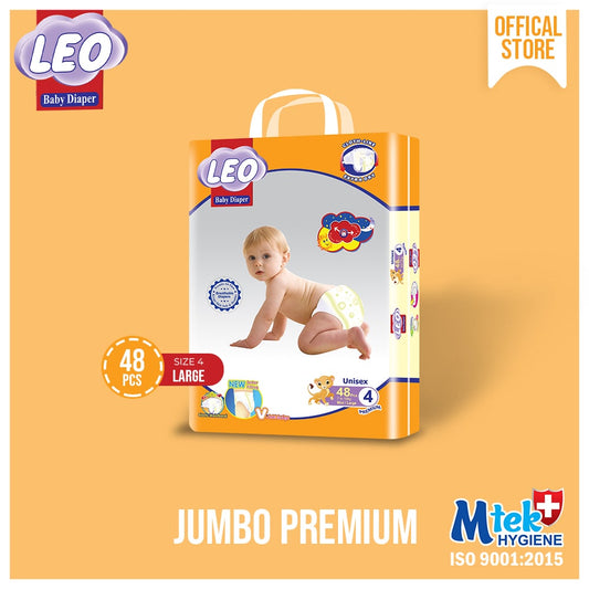 Leo Premium Jumbo – Size – 4, Large – 48 Pcs