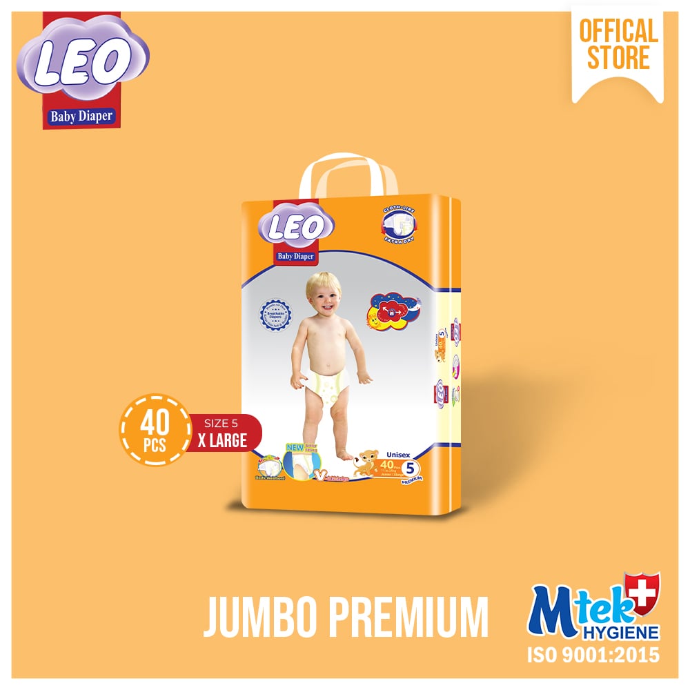 Leo Premium Jumbo – Size – 5, X Large – 40 Pcs