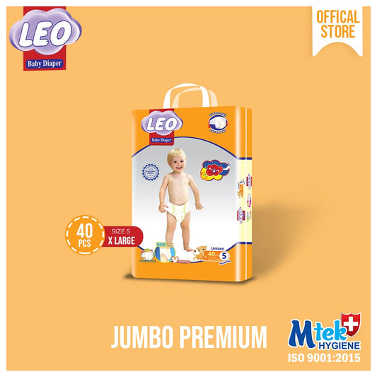 Leo Premium Jumbo – Size – 5, X Large – 40 Pcs
